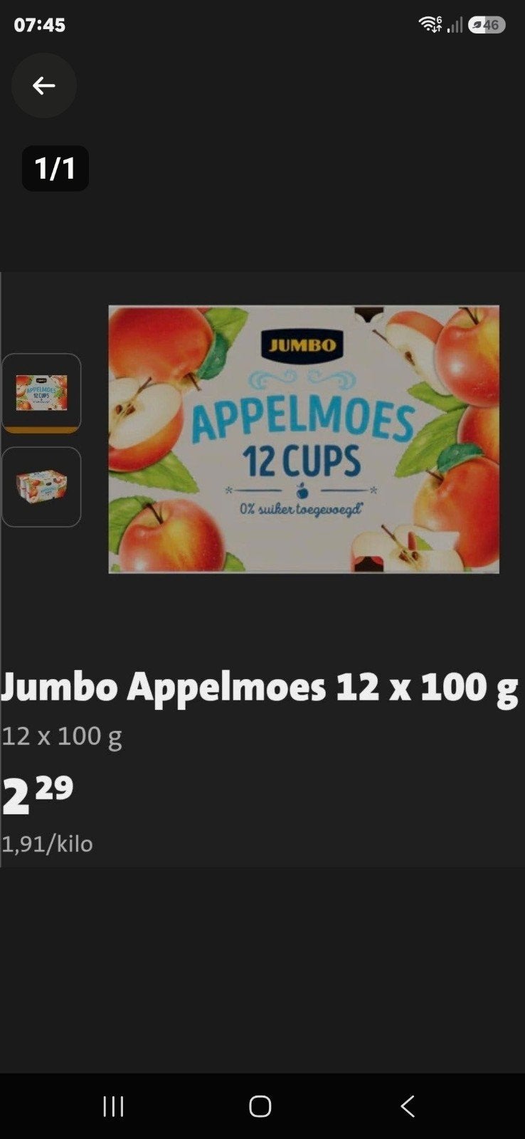 200 bakjes appelmoes, Ophalen
