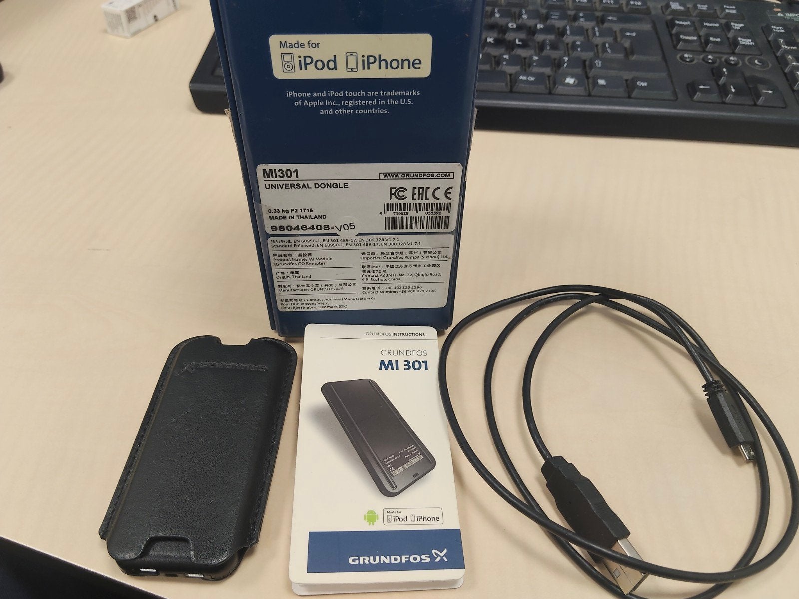 Grundfos MI 301 Universele Dongle voor iPod/iPhone, Ophalen of Verzenden, Zo goed als nieuw, Overige typen, Apple