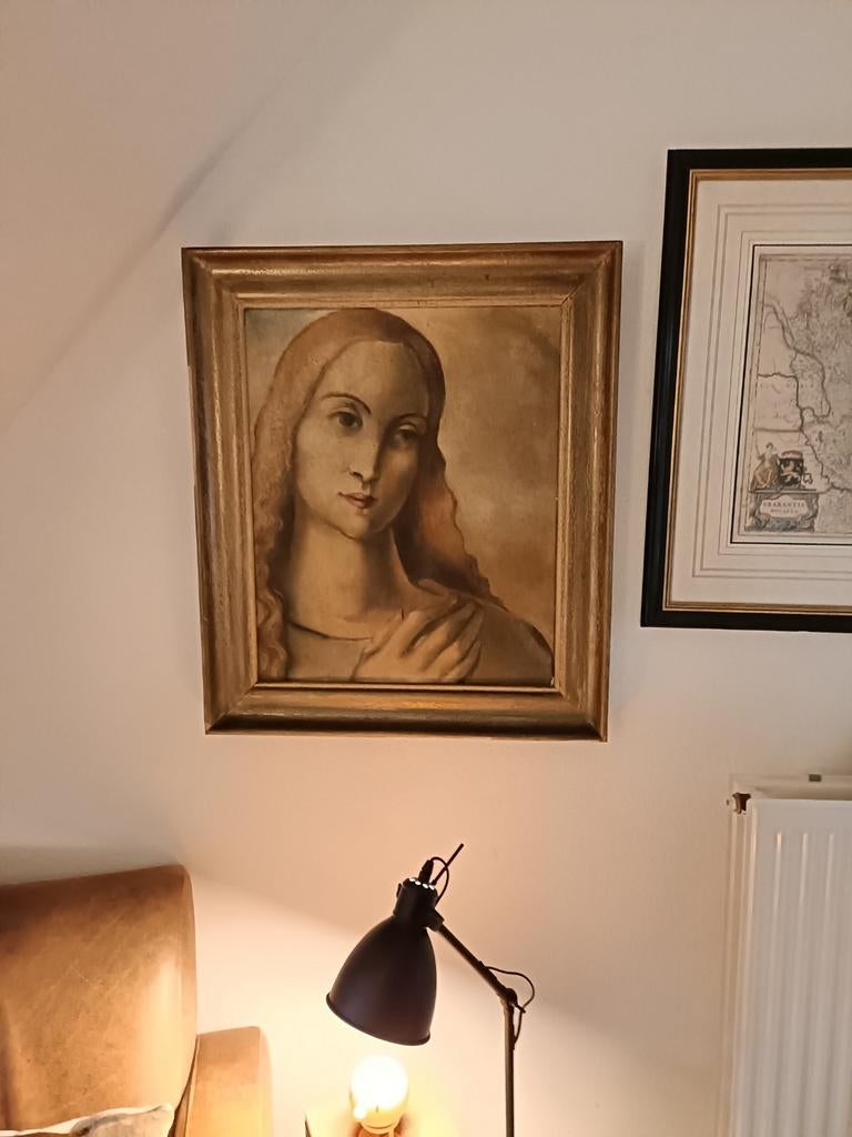 Meisjes hoofd, Antiek en Kunst, Kunst | Schilderijen | Klassiek, Ophalen of Verzenden