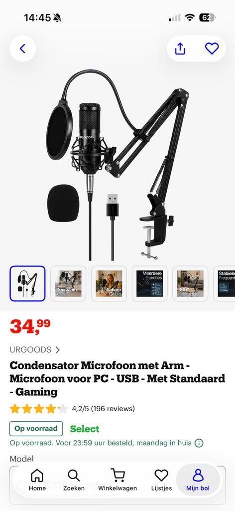 Microfoon voor gaming of podcast, Ophalen of Verzenden, Zo goed als nieuw, Studiomicrofoon