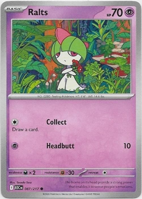 Ascended Heroes,  Ralts [common] 87/217, Verzenden, Nieuw, Losse kaart