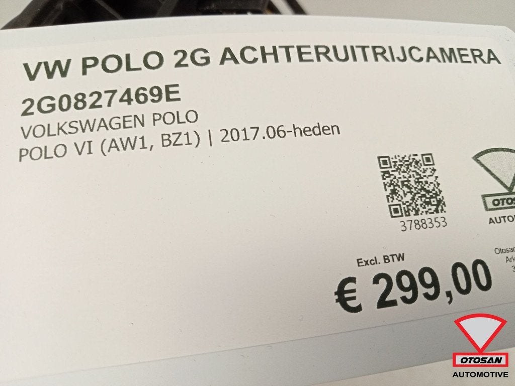 VW Polo 2G 2017+ Achteruitrijcamera Camera 2G0827469E, Auto-onderdelen, Gebruikt, Volkswagen, Volkswagen AG, Berliner Ring 2
38440  Wolfsburg, DE