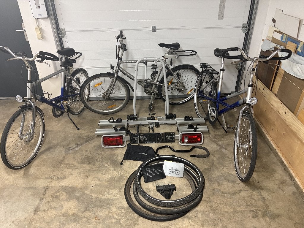 3 Mercedes Benz fietsen, set , met fietsendrager en extra's, Fietsen en Brommers, 51 tot 55 cm, Ophalen