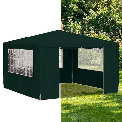 Partytent, Paviljoen, 4x4, Met Zijwanden, Groen, Tuin en Terras, Partytenten, Partytent, Nieuw, 4 tot 6 meter, 2 meter of meer