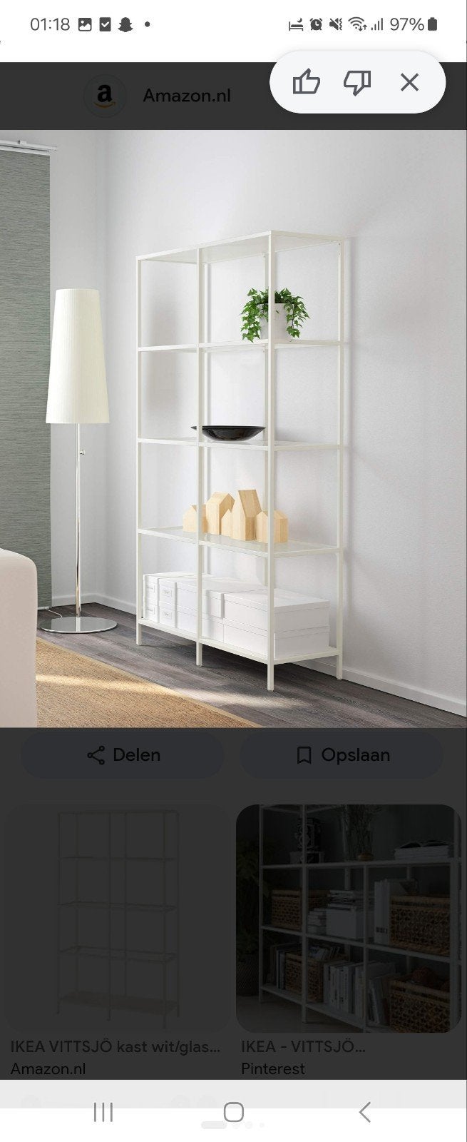 IKEA VITTSJÖ Stellingkast, zwartbruin/glas, 100x175 cm, Ophalen of Verzenden, Nieuw