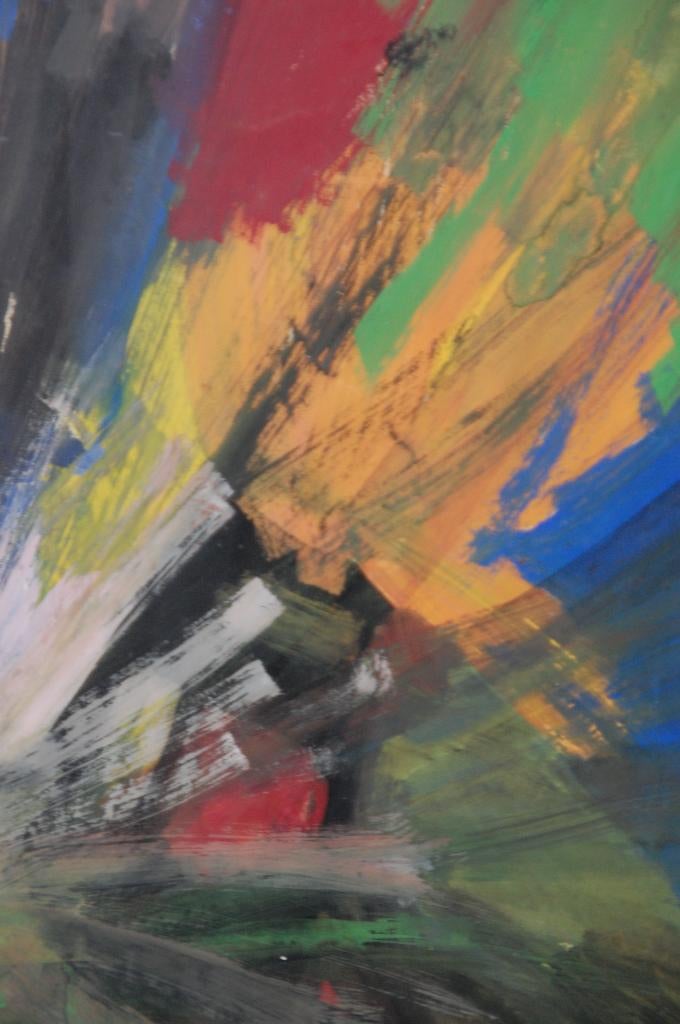 Schilderij van Frouk Visser 1945-01-20, Ophalen of Verzenden, Schilderij, Minder dan 50 cm