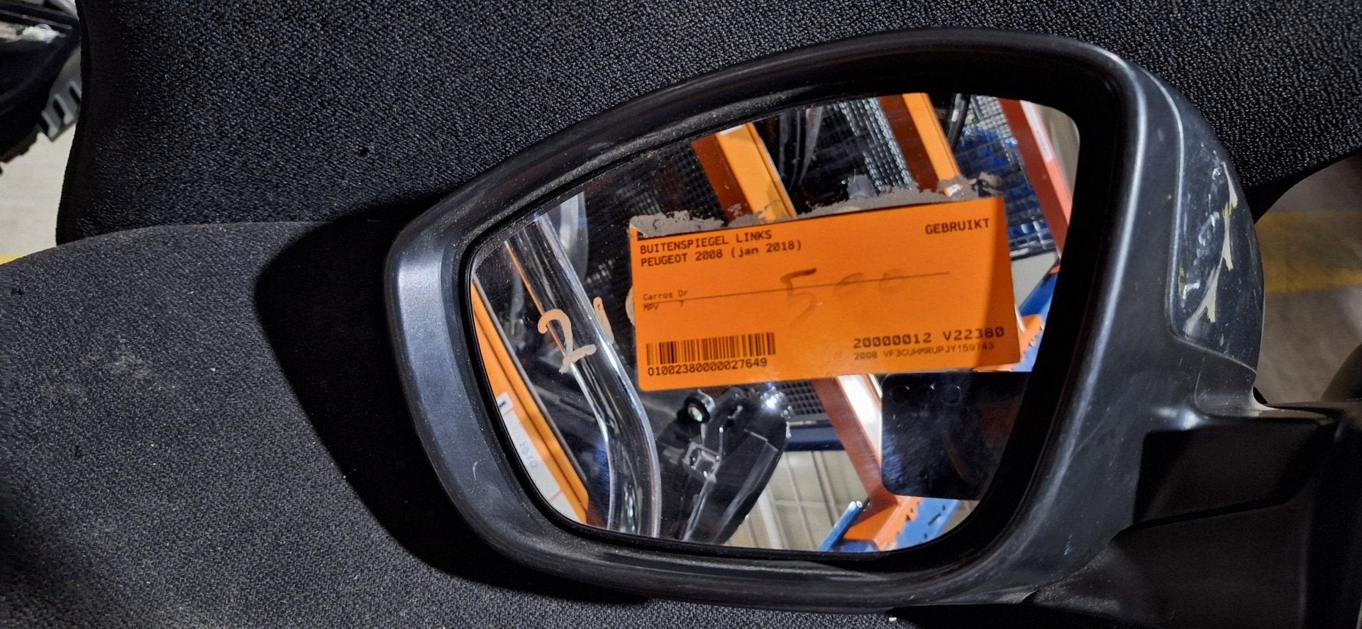 Peugeot 2008 Buitenspiegel Links Grijs met Knipperlicht (201, Gebruikt, -, -, Ophalen of Verzenden