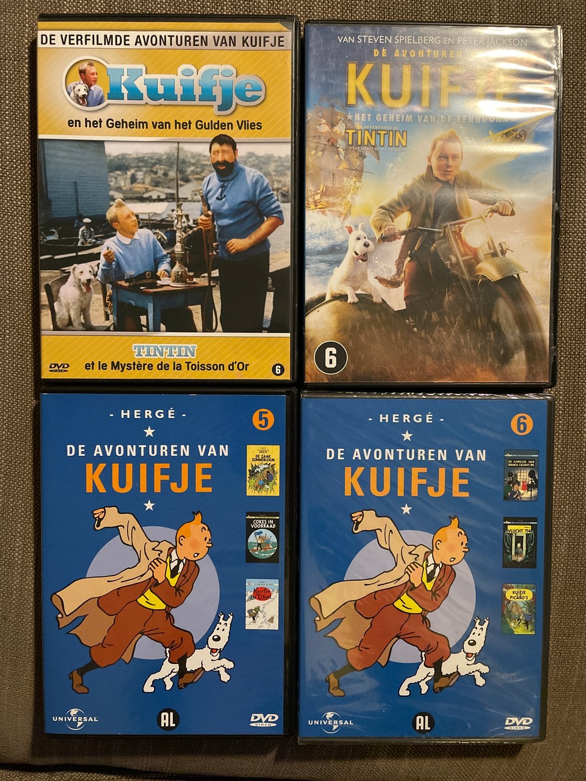 Kuifje en het geheim vh gulden vlies/ het geheim vd eenhoorn, Europees, Gebruikt, Tekenfilm, Ophalen of Verzenden