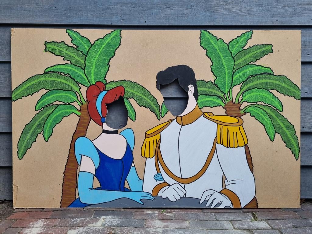 Houten fotobord Assepoester en Prins Disney, Ophalen, Gebruikt, Jongen of Meisje