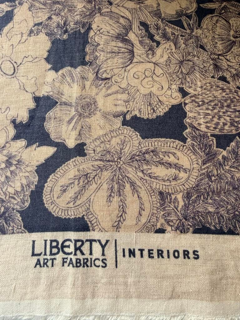 Liberty Zennor deep blue 100% linnen 86cm x150 cm nieuw, Ophalen, Blauw, Nieuw, 50 tot 100 cm