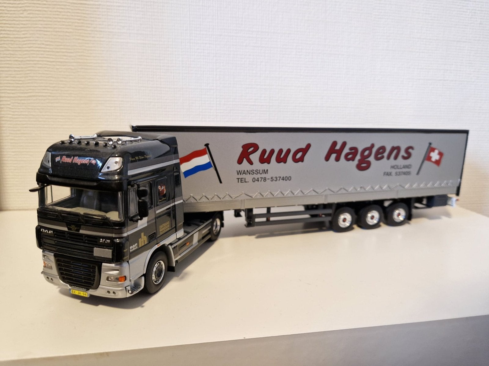 Tekno DAF XF Ruud Hagens vrachtwagen model, Ophalen, Zo goed als nieuw, Bus of Vrachtwagen, Tekno