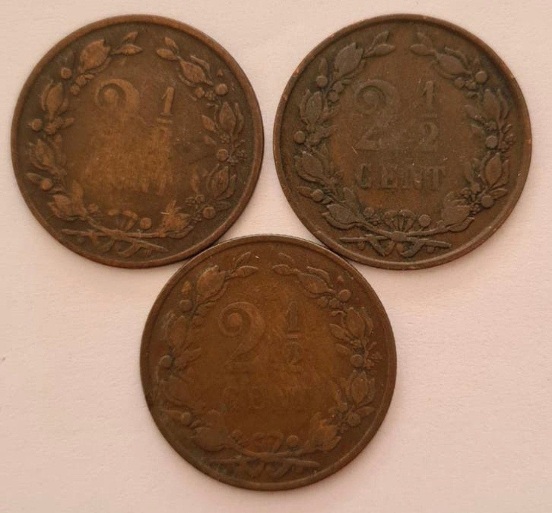 2 1/2 cent 1880 1881 1884, Postzegels en Munten, Munten | Nederland, Ophalen of Verzenden, Koning Willem III, Overige waardes