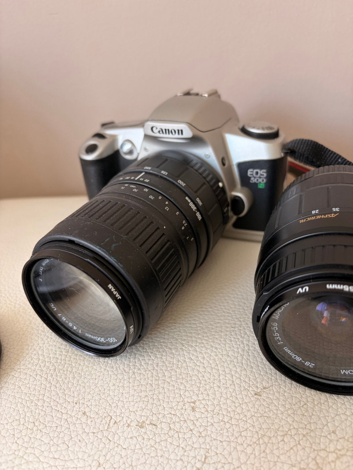 Canon EOS 500N Spiegelreflexcamera + 2 Sigma lenzen, Audio, Tv en Foto, Fotocamera's Analoog, Ophalen of Verzenden, Gebruikt, Spiegelreflex