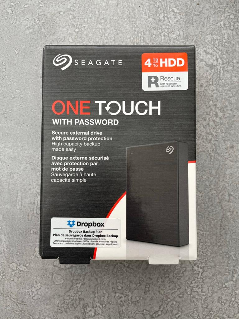 New - Seagate One Touch 4TB External HDD | Sealed, HDD, Nieuw, Ophalen of Verzenden, Laptop