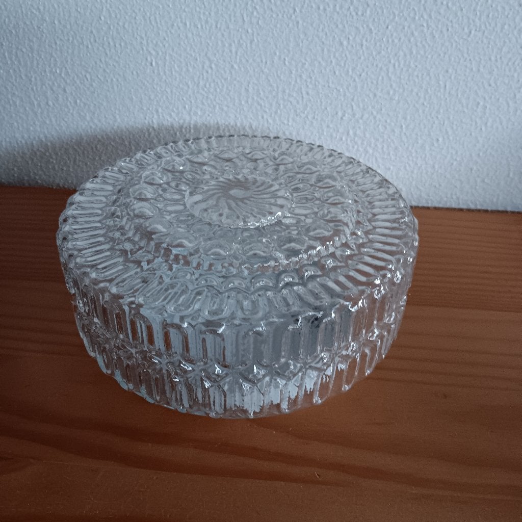 Vintage glazen plafondlamp , jaren 70, vintage, MCM, Antiek en Kunst, Ophalen of Verzenden
