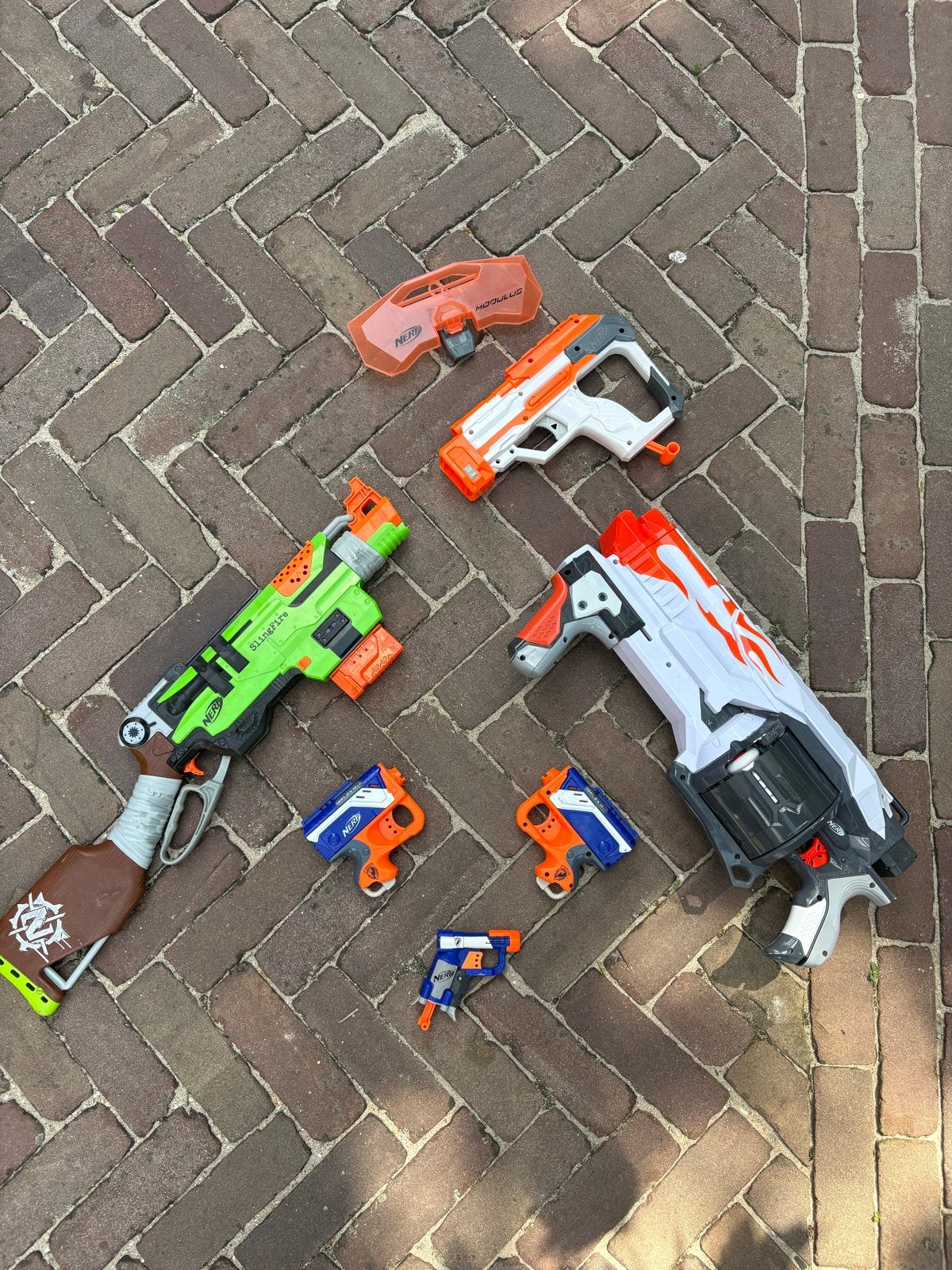 Nerf geweren en accessoires - Grote set, Ophalen, Gebruikt