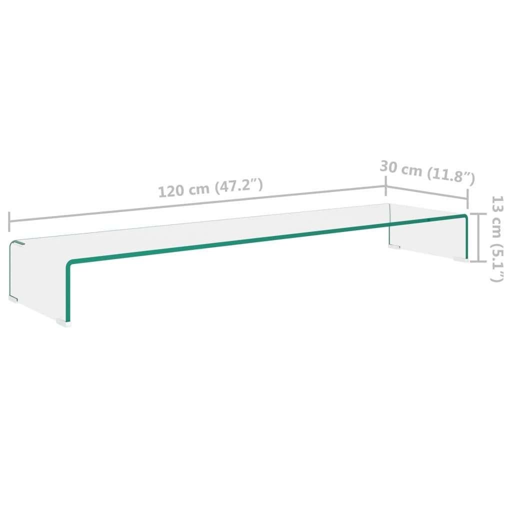TV-meubel / Monitor of laptopstandaard van gehard glas, Huis en Inrichting, Kasten | Televisiemeubels, Ophalen, 100 tot 150 cm
