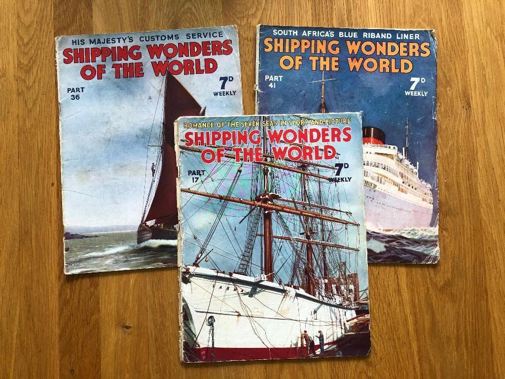 3x Shipping wonders of the World 1936, Ophalen of Verzenden, Gelezen, Overige gebieden