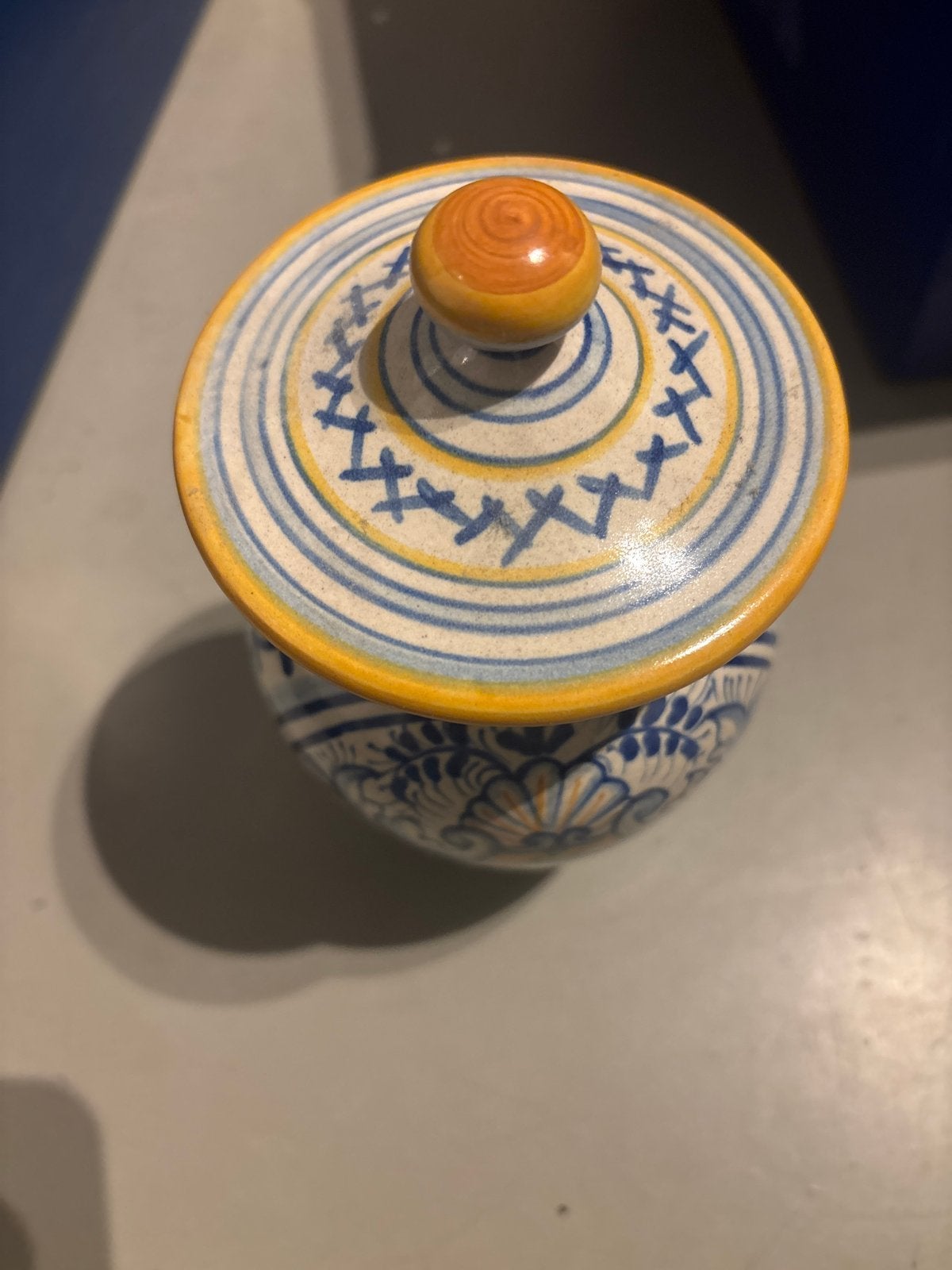 Vintage Italiaanse PIONIA kruidenpotje met deksel, Antiek en Kunst, Ophalen