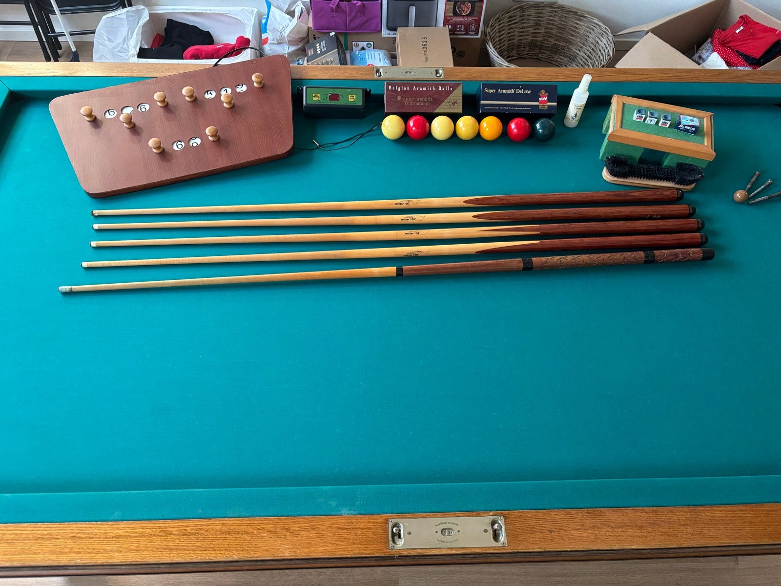 Biljarttafel met accessoires - Compleet pakket, Sport en Fitness, Biljarten en Poolen, Ophalen, Gebruikt, Biljarttafel