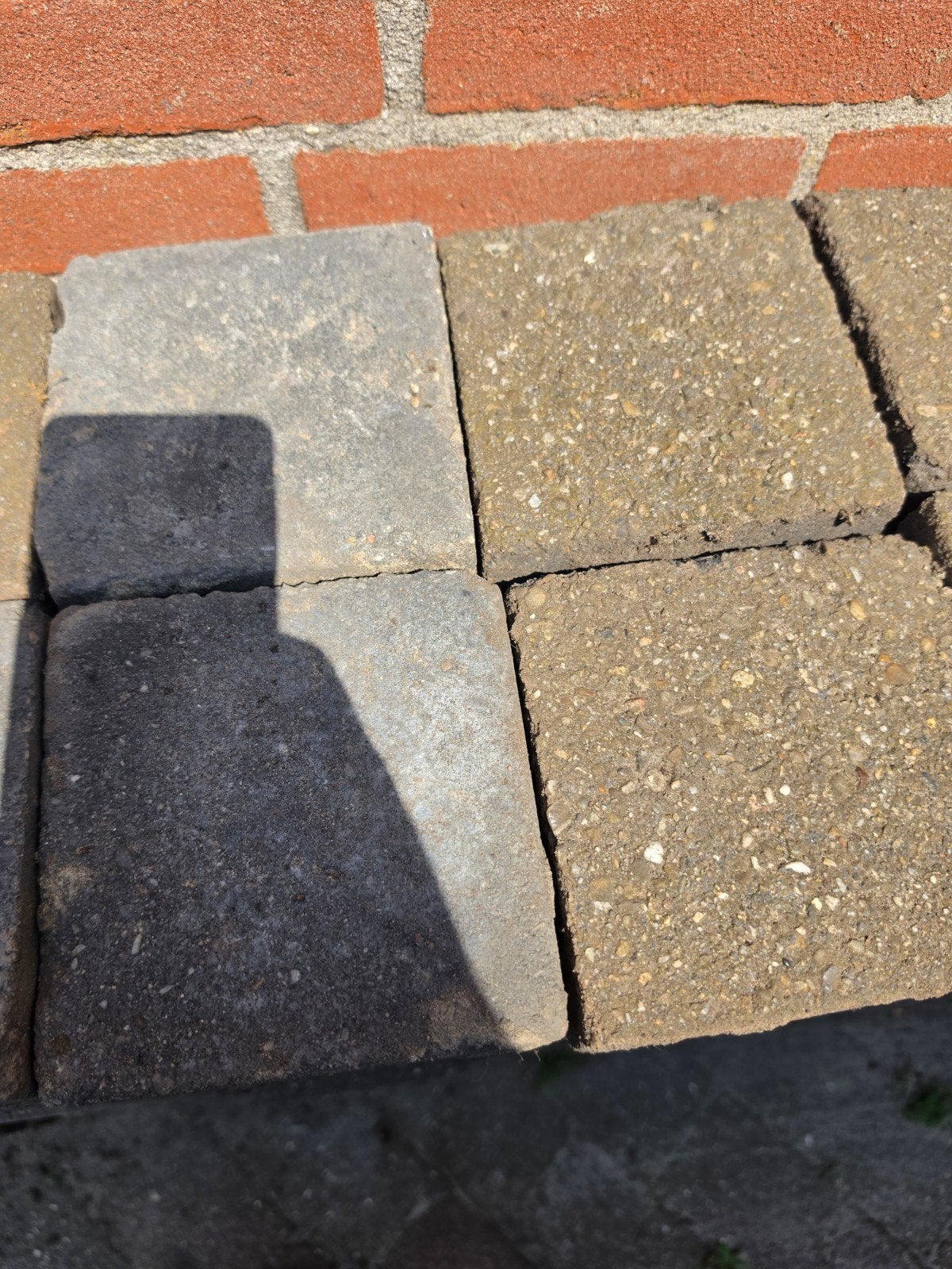 GRSTIS: vierkante stenen 15x15x6 cm antraciet/grijs (7m2), Tuin en Terras, Ophalen, Gebruikt, 5 tot 10 m², Beton