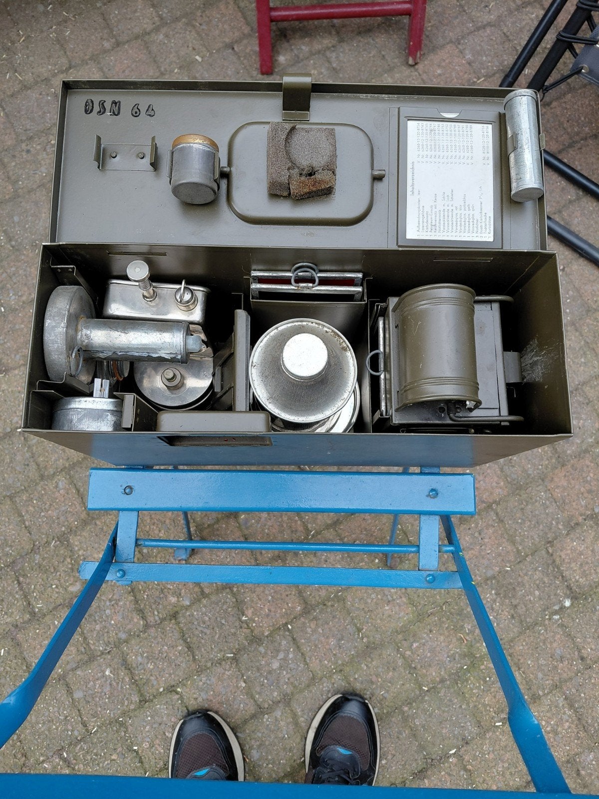 Duitse einheitslaterne, Ophalen, Landmacht, Duitsland, Kist of Geocache