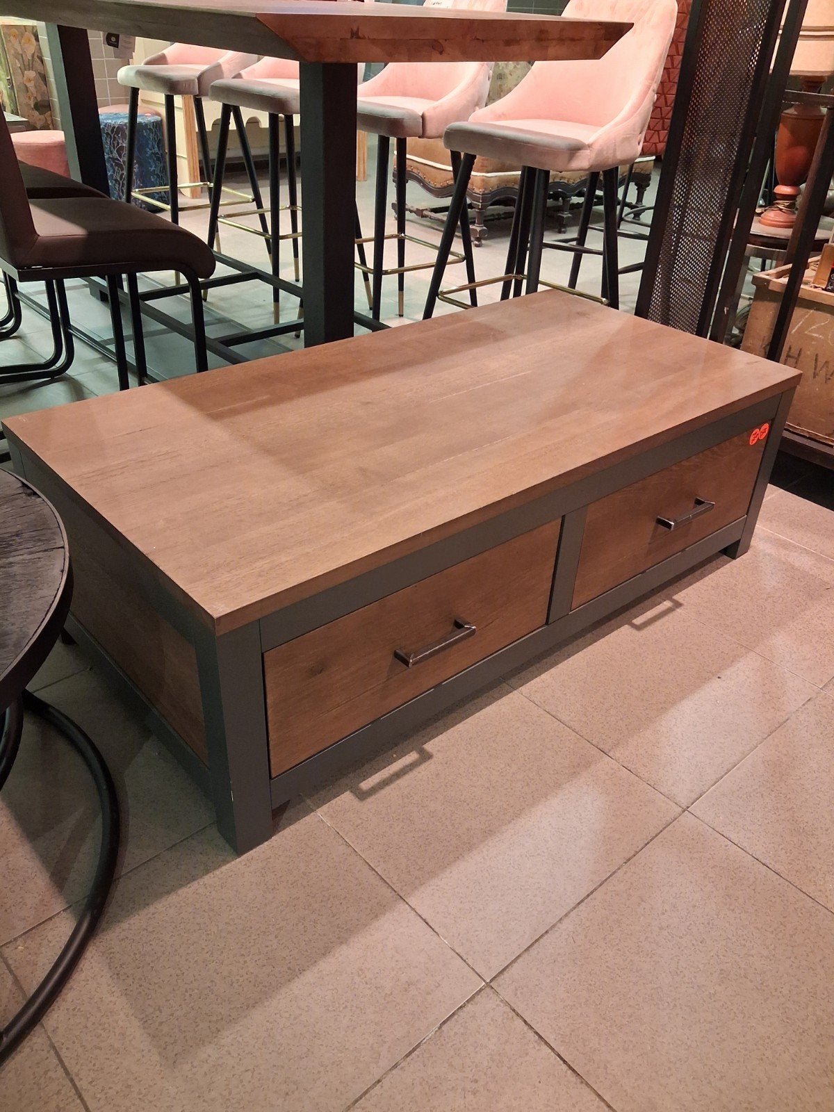 nieuwe landelijke salontafel 140x70cm eiken mdf softclose, Ophalen, Hout, Meerkleurig, .