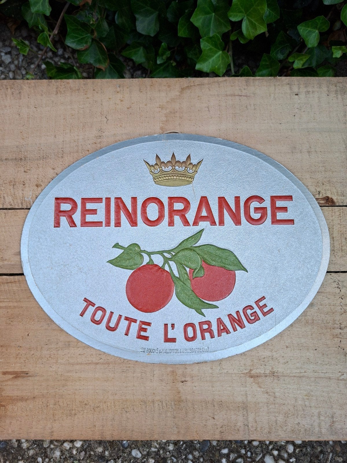 reclamebordje Reinorange, oud!, Verzamelen, Merken en Reclamevoorwerpen, Ophalen of Verzenden