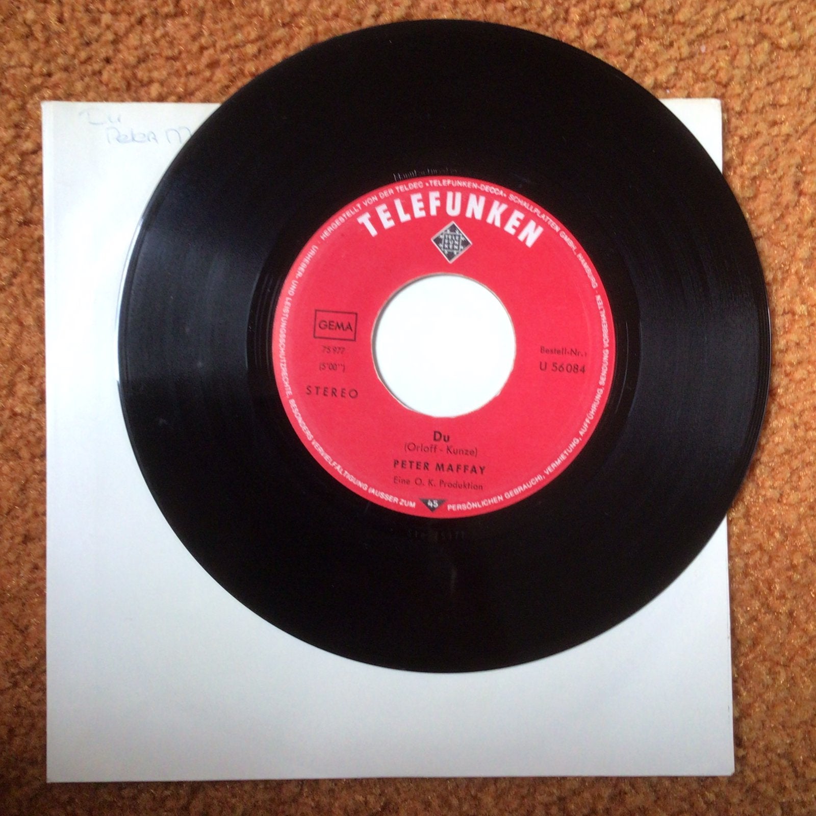 Peter Maffay - Du, Cd's en Dvd's, Vinyl Singles, Ophalen of Verzenden, Zo goed als nieuw, Pop