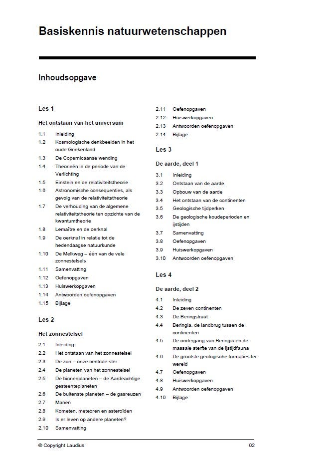 Cursus Basiskennis Natuurwetenschappen, Ophalen, Alpha, Zo goed als nieuw, Niet van toepassing