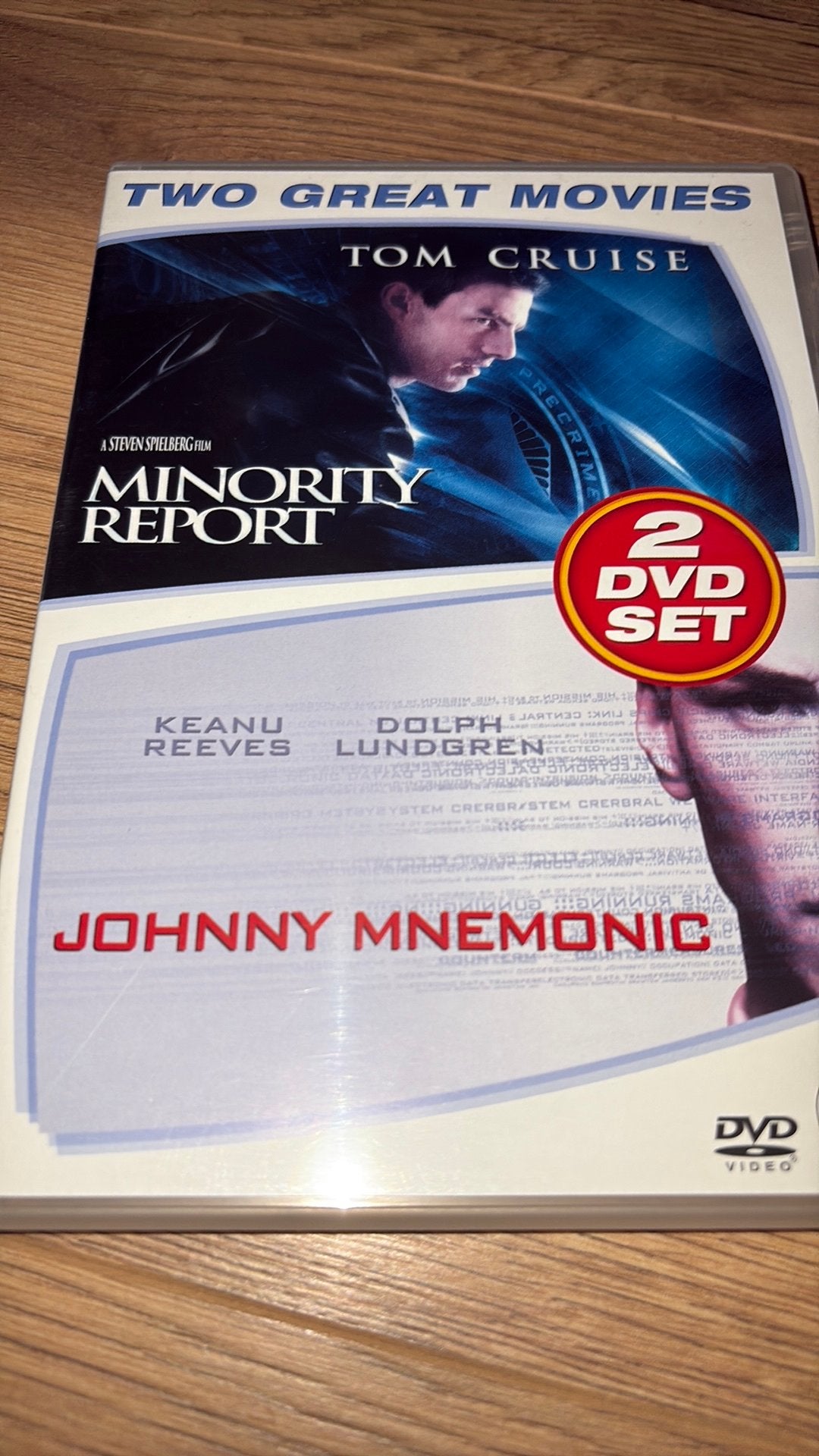 Minority Report en Johnny Mnemonic op dvd., Vanaf 16 jaar, Ophalen of Verzenden, Zo goed als nieuw
