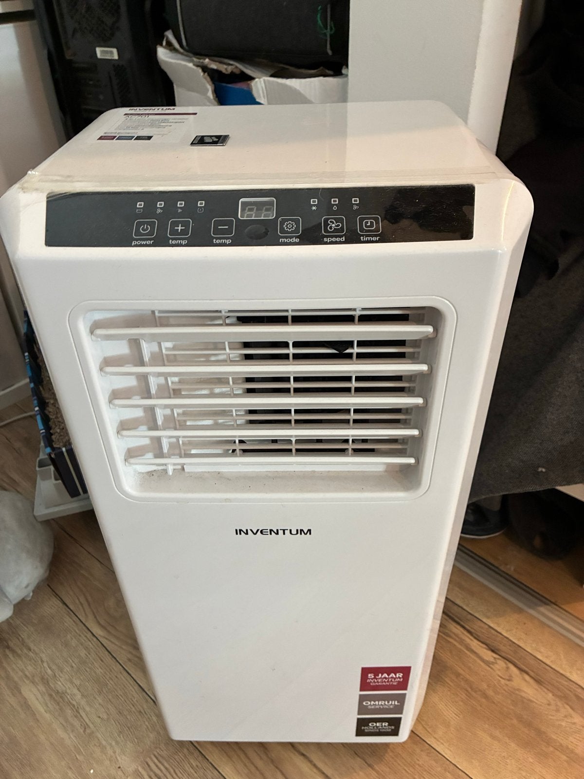 Inventum Mobiele Airco AC701 - 7000 BTU, 3-in-1, Ophalen, Gebruikt, Minder dan 60 m³, Koelen en Ontvochtigen