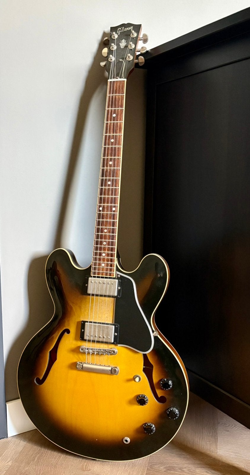 Gibson ES-335 Semi-Hollowbody Gitaar - Vintage Sunburst, Muziek en Instrumenten, Ophalen, Gebruikt, Semi-solid body, Gibson