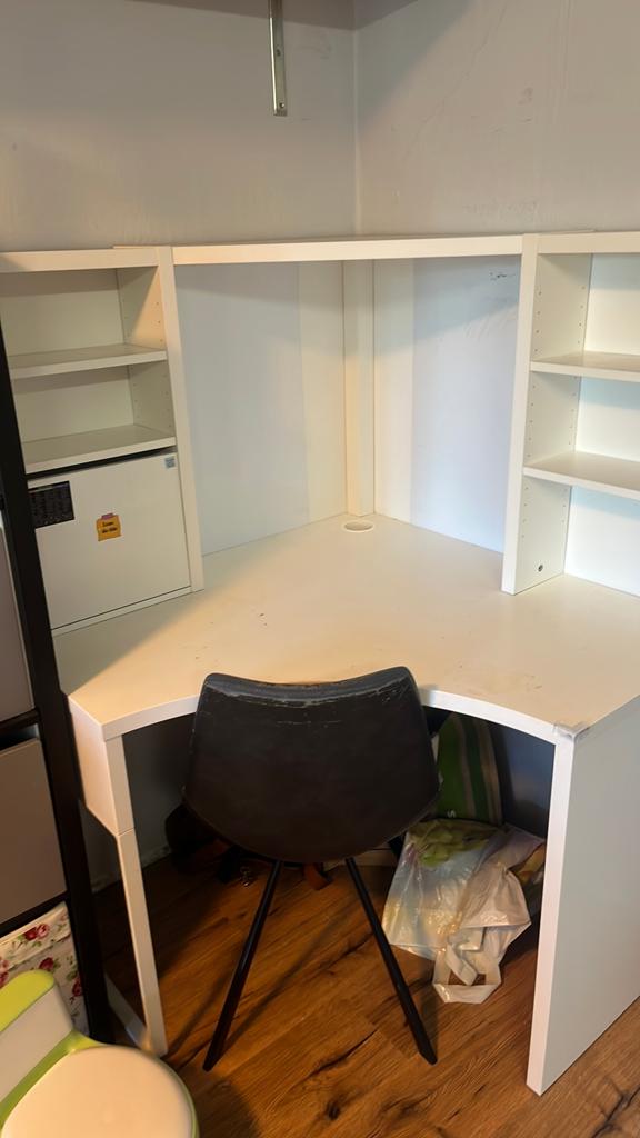 Hoekbureau, Huis en Inrichting, Bureaus, Ophalen, Gebruikt, Spaanplaat of MDF, Hoekbureau