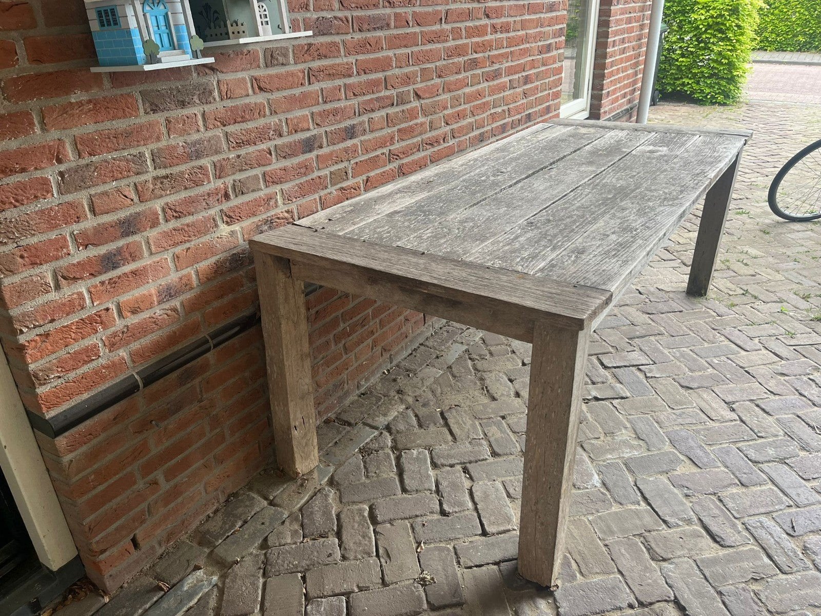 T.e.a.b teakhouten tuintafel., Ophalen, Gebruikt, Rechthoekig, Teakhout