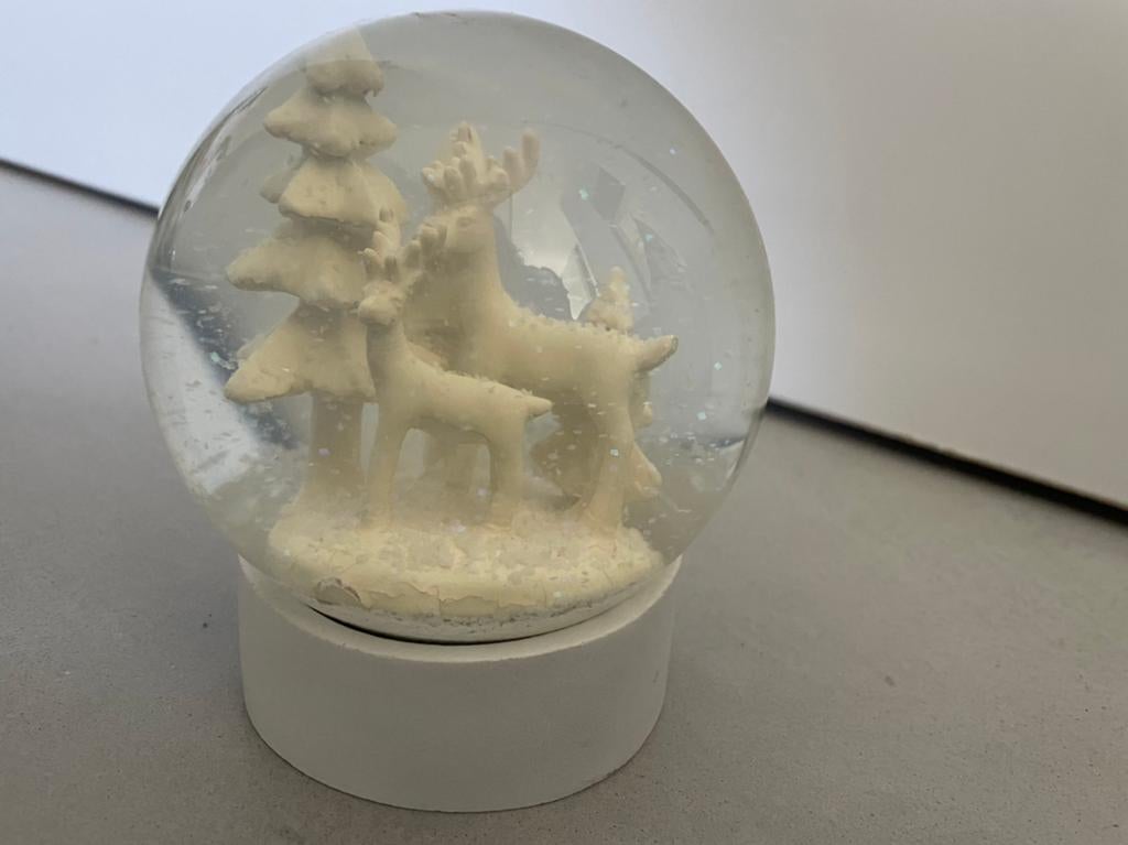 Schuddebol herten sneeuwbol, Ophalen of Verzenden, Gebruikt