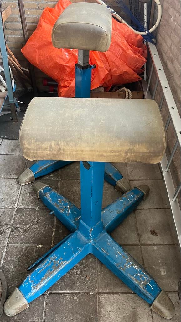 Vintage bokken (2 stuks), Sport en Fitness, Turnen, Ophalen, Gebruikt, Blauw, Materiaal