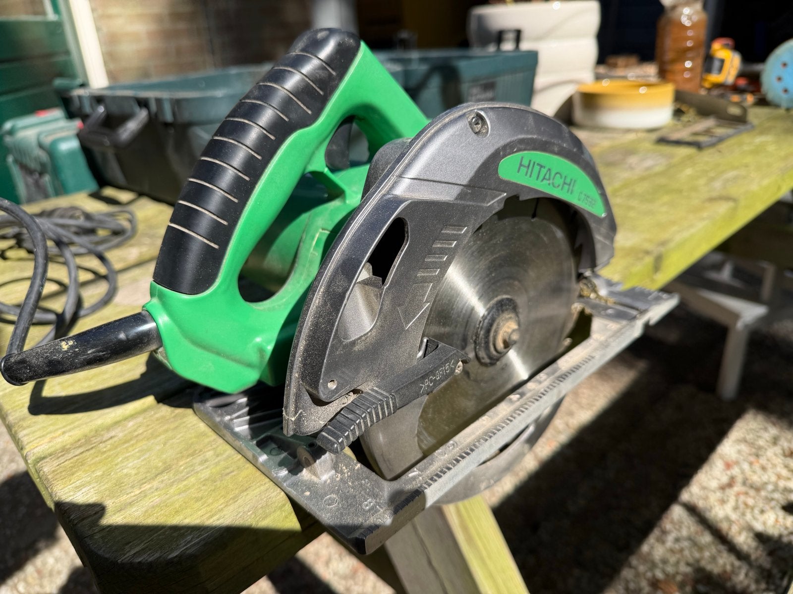 Hitachi C7SB2 Cirkelzaag 1710W met koffer, Ophalen, Gebruikt, Cirkelzaag, 70 mm of meer