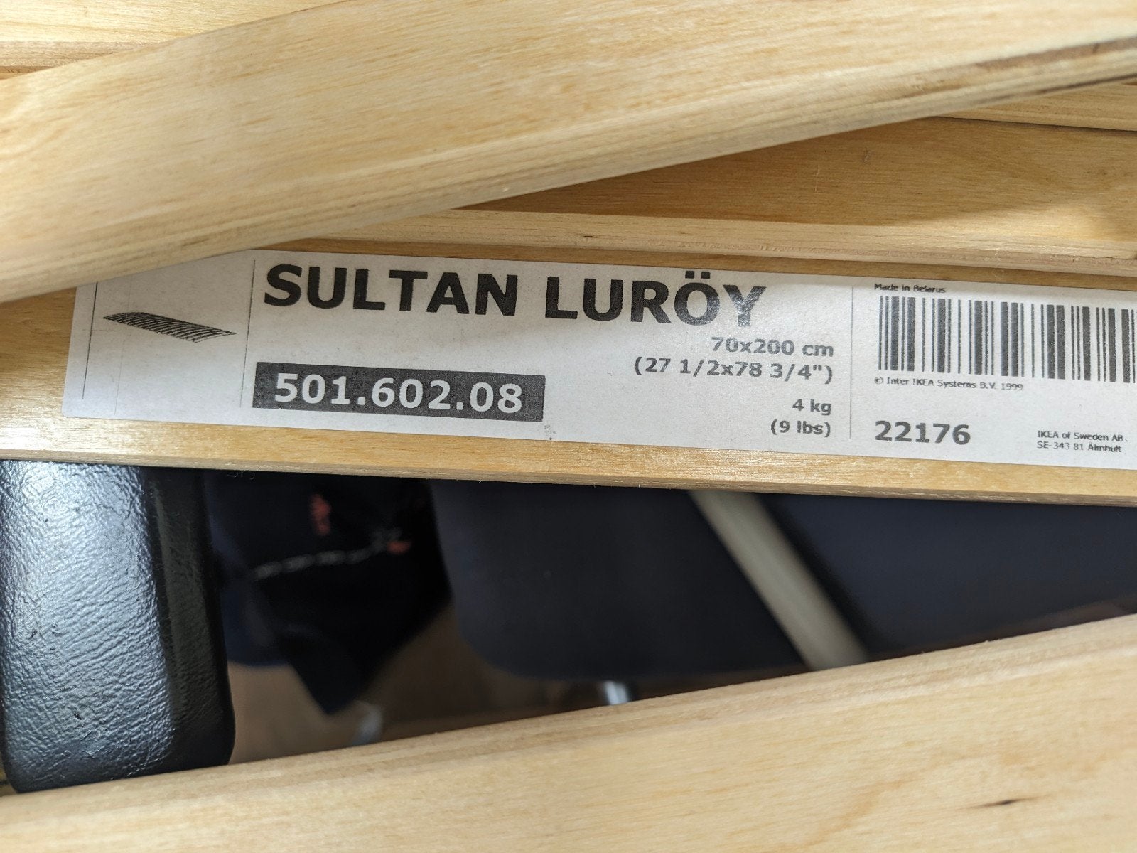 2x IKEA Sultan Luröy lattenbodem 70x200 cm, Gebruikt, Ophalen of Verzenden, 200 cm, Hout