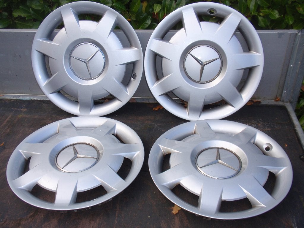 Mercedes wieldoppen 16 inch 8 stuks /// LM velgen incl TPMS, Auto diversen, Ophalen, Gebruikt