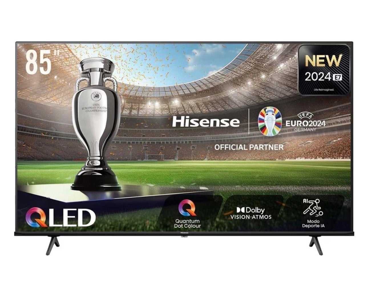 Hisense 85 inch QLED TV met 3 jaar garantie, QLED, Zo goed als nieuw, 100 Hz, 100 cm of meer