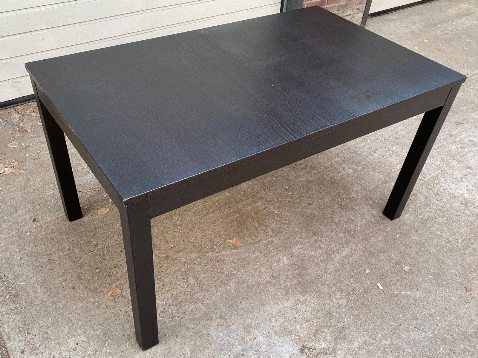 Uitschuifbare eettafel - Zwart (140-220 cm bij 84 cm), Huis en Inrichting, Tafels | Eettafels, Ophalen, Gebruikt, 100 tot 150 cm