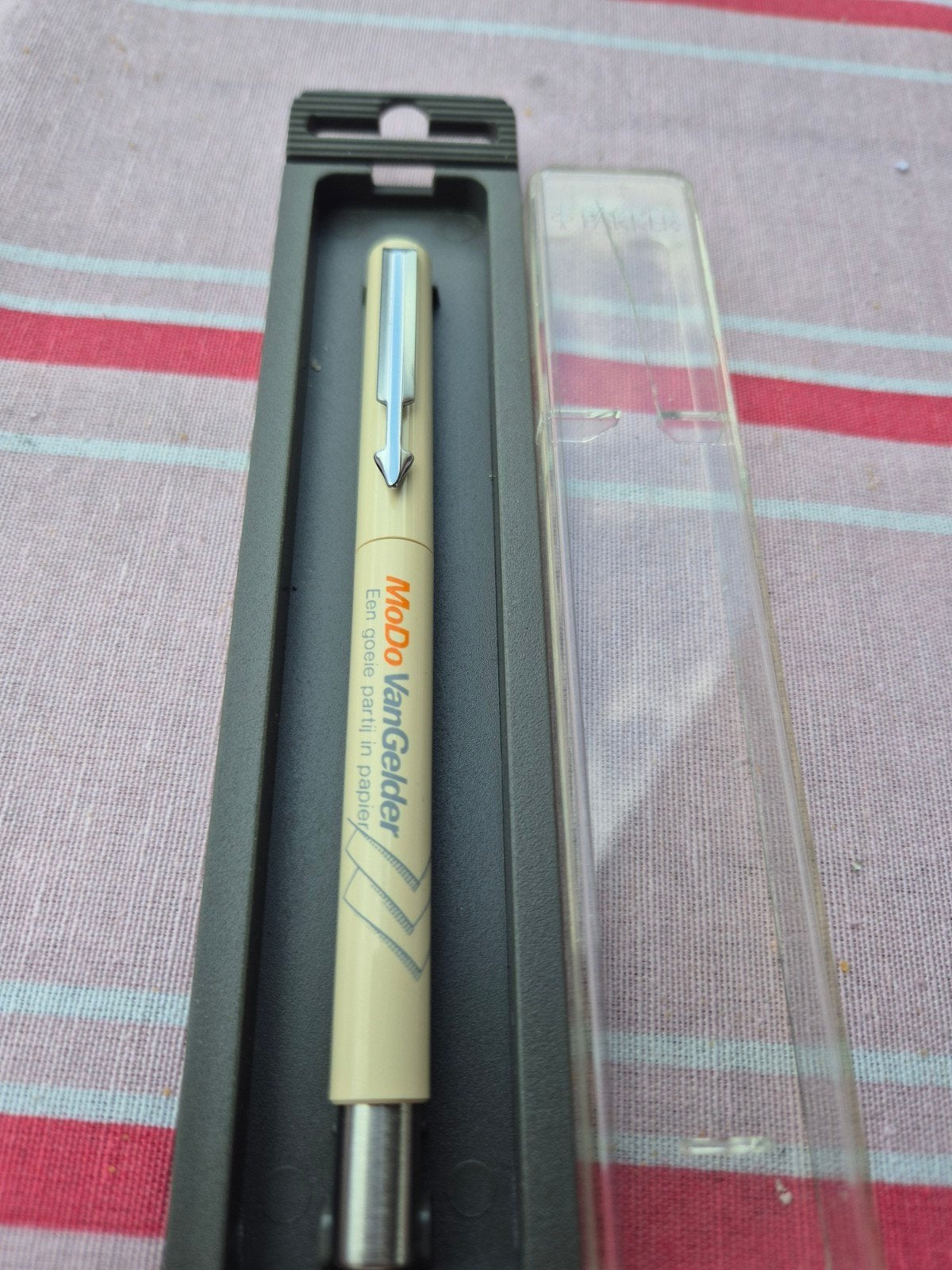 Parkerpen modo van gelder, Overige merken, Ophalen of Verzenden, Zo goed als nieuw, Met reclame