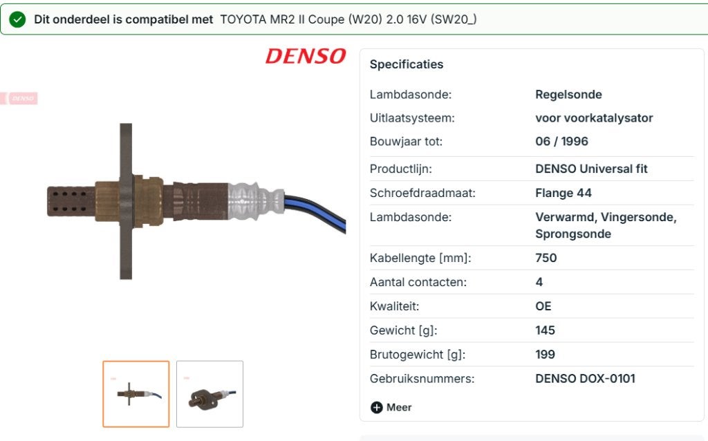 Nieuwe lambda \ zuurstof sensor Toyota mr2 sw20, Ophalen of Verzenden, Nieuw, Toyota