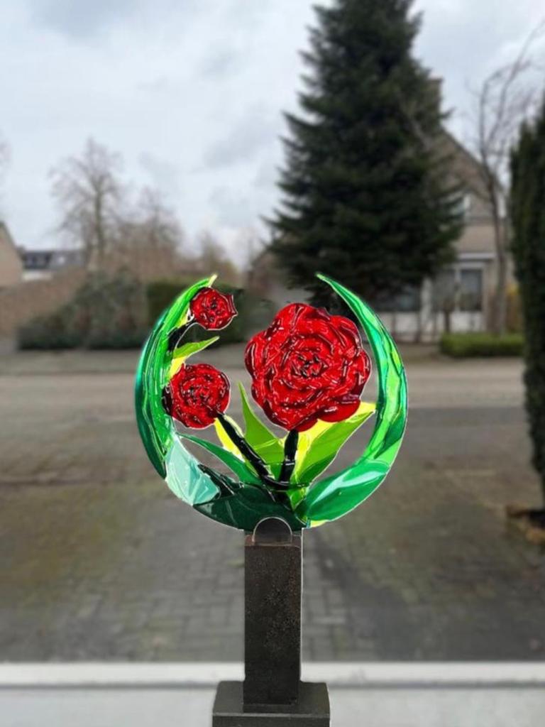 Glasfusie, glaskunst, love in closed harmony, Ophalen