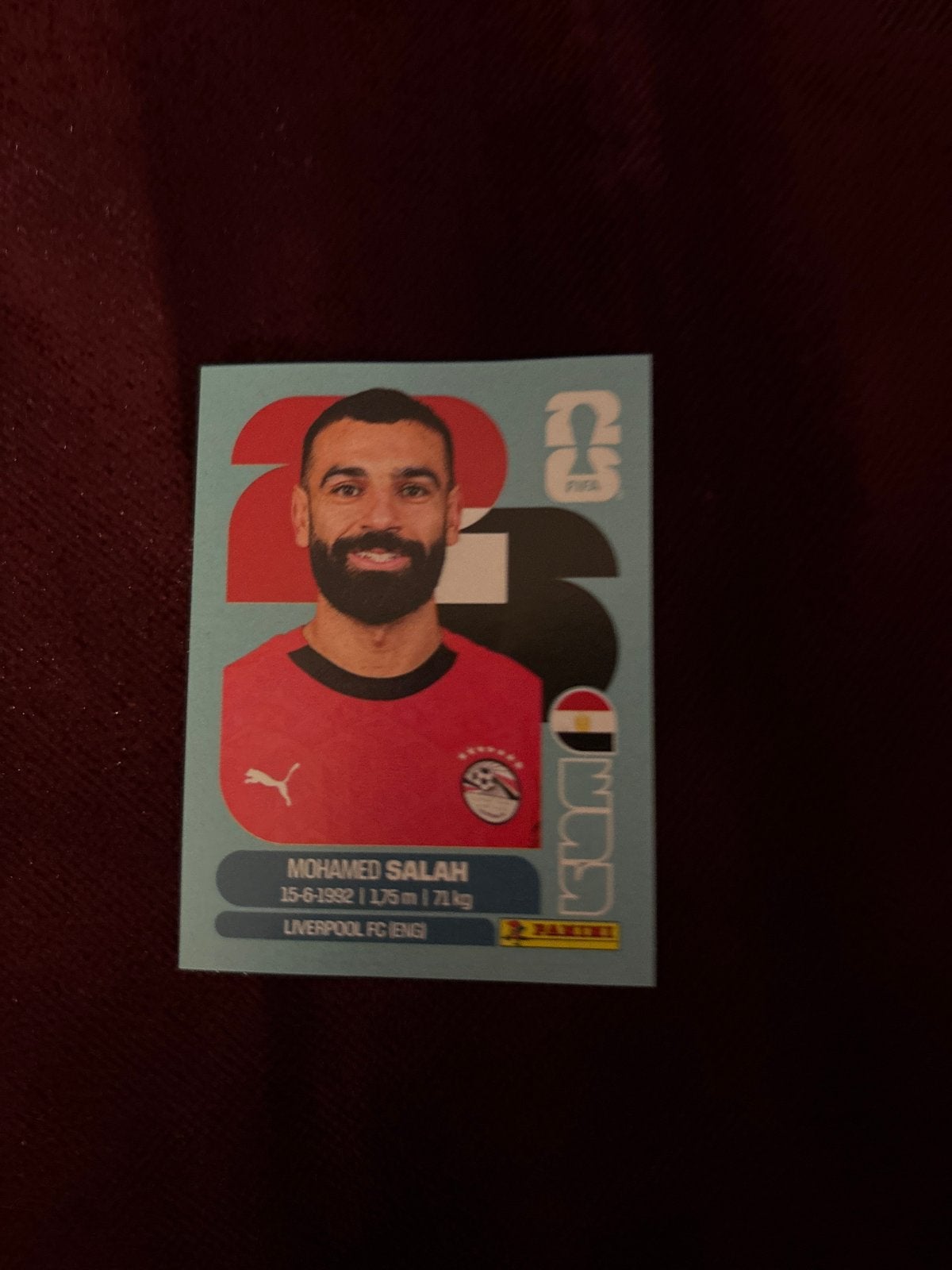 Mohamed Salah WK 2026 Panini Sticker, Ophalen of Verzenden, Zo goed als nieuw, Buitenlandse clubs, Poster, Plaatje of Sticker