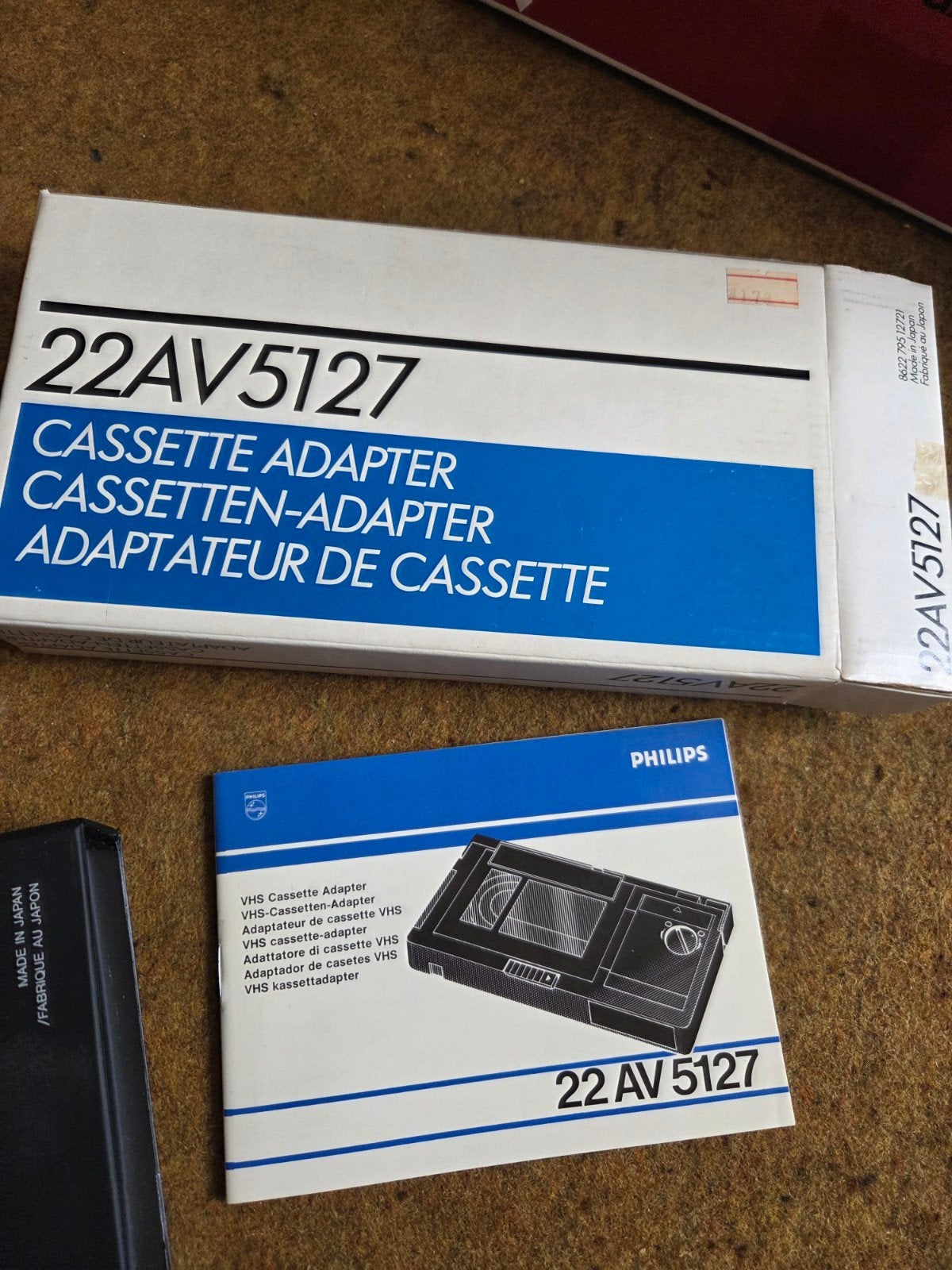 Philips VHS Cassette Adapter 22AV5127 - Nieuw in doos, Ophalen of Verzenden, Nieuw, Overige typen