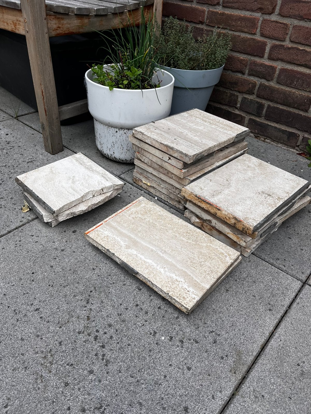 Moie travetin tegels 15 stuks!, Ophalen, Minder dan 20 cm, Zo goed als nieuw, Minder dan 5 m²