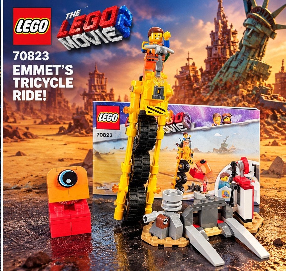 LEGO The LEGO Movie 2: Emmet's Tricycle Ride! (70823), Overige thema's, Lego, Inclusief instructies, Ophalen of Verzenden