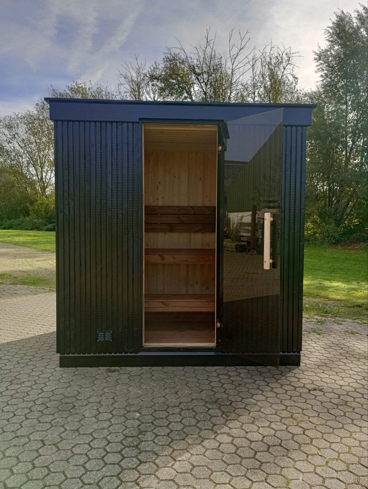 Geïsoleerde sauna traditioneel en 2x infrarood 204x144 cm, Ophalen, Info@stokedleisure.com, Fins of Traditioneel, Complete sauna